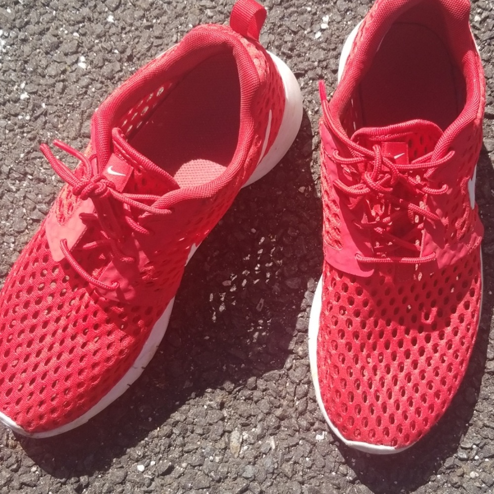 Red Nike sneakers